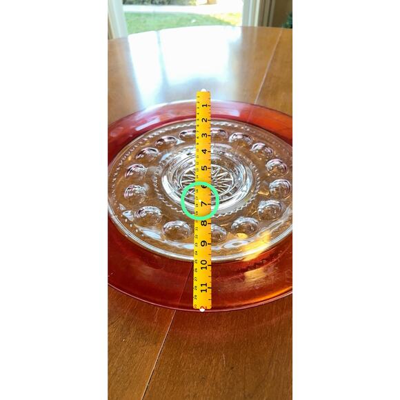 King's Crown Ruby Flashed Plate Glassware 1950s Tiffin Franciscan - Picture 4 of 4